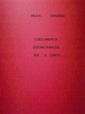 cover image of Corso Breve di Dizione Francese per il Canto